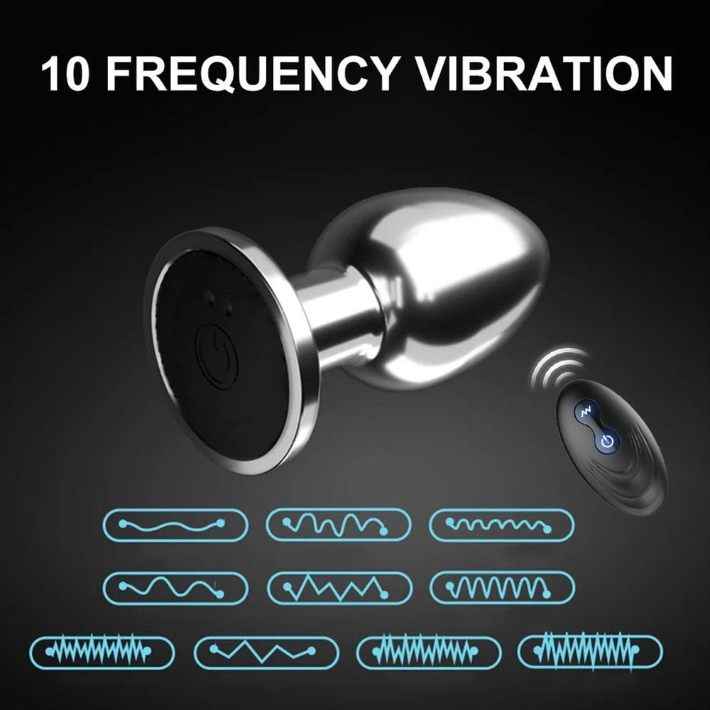 Vibrating Metal Anal Plug (metal) — body-safe, discreet UAE delivery